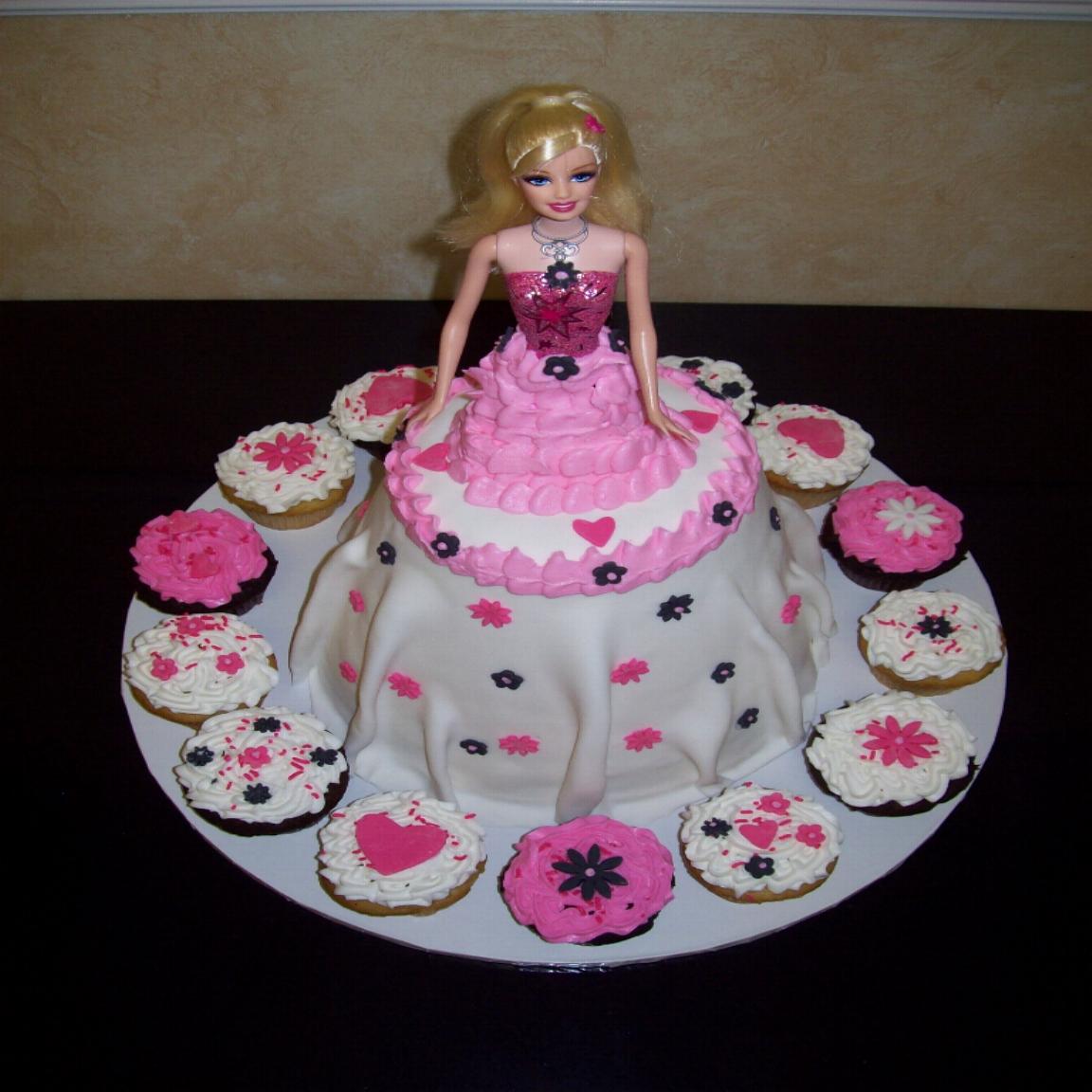 Barbie Doll Fondant Cake